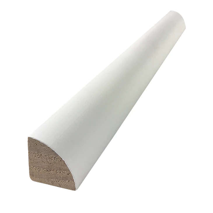 High Performance White Primed Wooden Small Mouldings Shoe Or Quarter Round For Baseboard