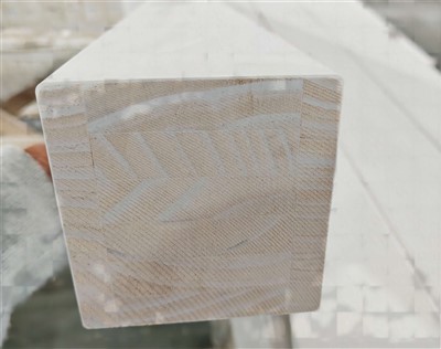 Weiß grundierter FJ-Kiefern-Treppenpfosten